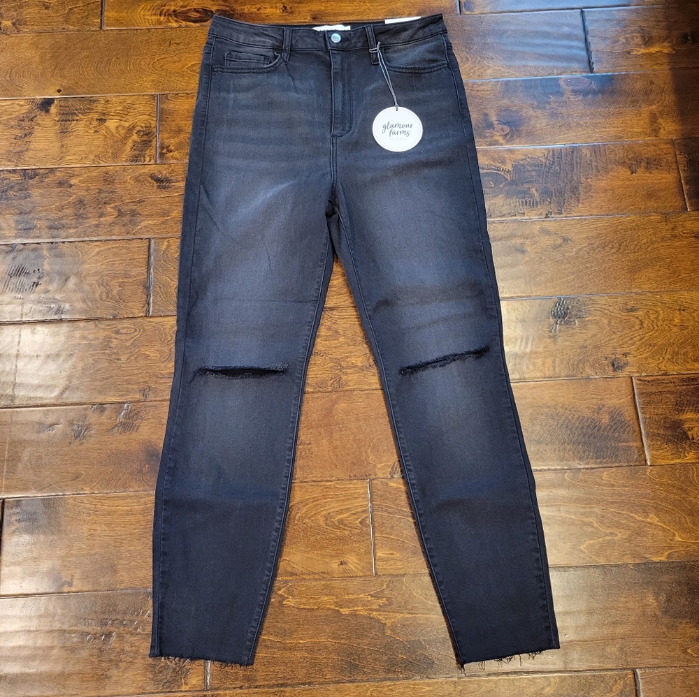NWT Glamour Farms Jeans Size 13 Distressed